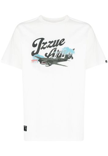 izzue T-Shirt mit grafischem Print - Weiß