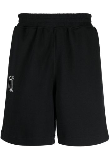 izzue Joggingshorts mit Logo-Print - Schwarz