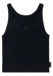 izzue Tanktop mit Monogramm-Stickerei - Schwarz