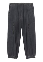 izzue tapered cotton trousers - Schwarz