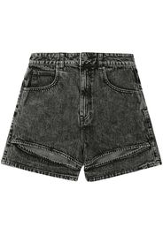 izzue logo-patch cotton shorts - Schwarz