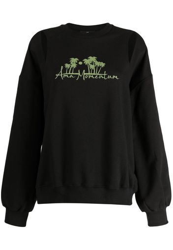 J Koo Sweatshirt mit Cut-Out - Schwarz