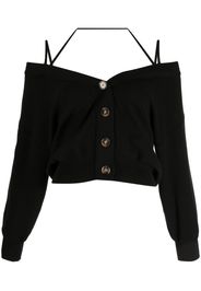 J Koo Cardigan mit Cut-Outs - Schwarz