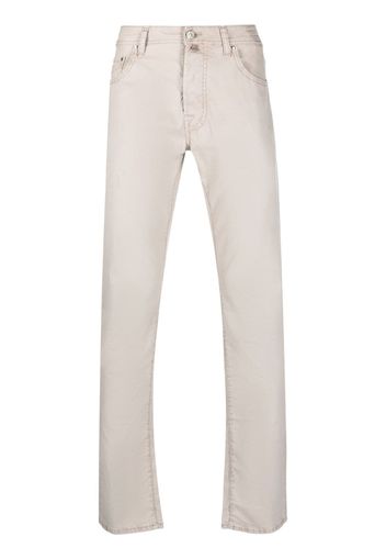 Jacob Cohën logo-patch skinny trousers - Nude