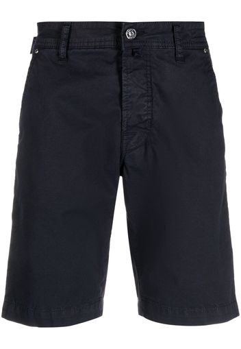 Jacob Cohën logo-patch cotton bermuda shorts - Blau