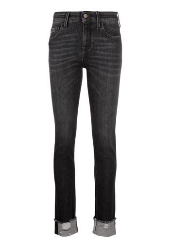 Jacob Cohën turn-up hem skinny jeans - Schwarz