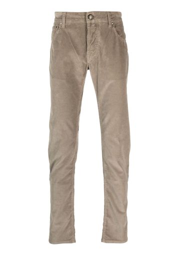 Jacob Cohën mid-rise straight-leg trousers - Nude