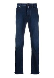 Jacob Cohen Halbhohe Slim-Fit-Jeans - Blau