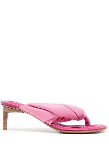 Jacquemus mari twisted thong mules - Rosa