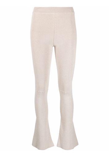 Jacquemus flared knitted trousers - Nude