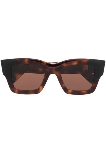 Jacquemus tortoiseshell oversize-frame sunglasses - Braun