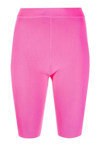 JACQUEMUS ribbed-knit cycling shorts - Rosa