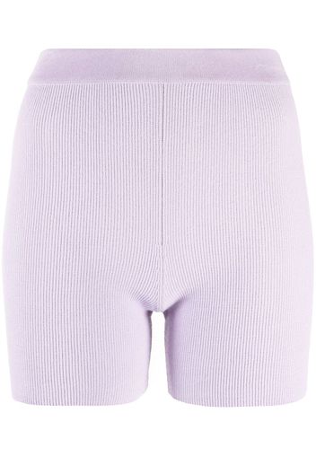 Jacquemus knitted mini shorts - Violett