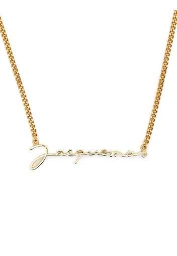 Jacquemus logo pendant necklace - Gold