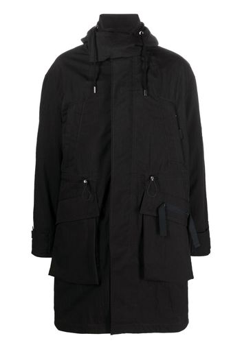 Jacquemus layered cotton-blend parka - Schwarz