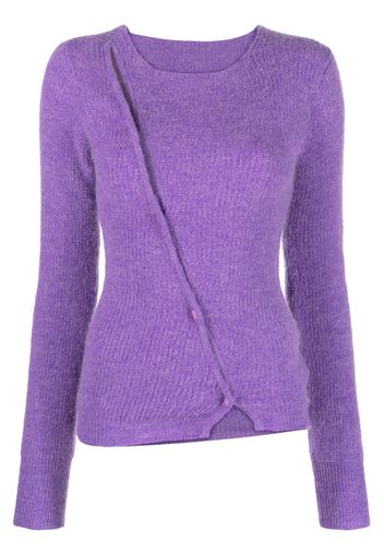 Jacquemus button-fastening knitted cardigan - Violett