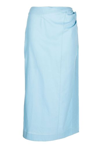 Jacquemus La jupe Draggiu draped maxi skirt - Blau