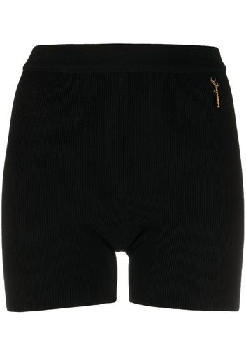 Jacquemus logo-plaque shorts - Schwarz