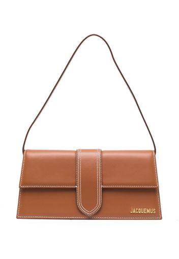 Jacquemus logo-plaque leather shoulder bag - Braun