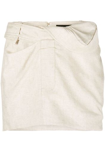 Jacquemus Bahia twist-detail miniskirt - Nude