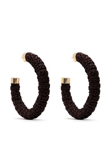 Jacquemus Les créoles Raphia hoop earrings - Braun