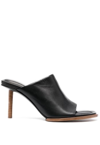 Jacquemus Les Mules Rond Carré leather mules - Schwarz