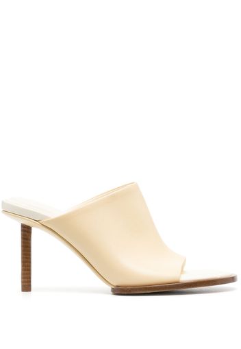 Jacquemus Les Mules Rond Carré leather mules - Nude