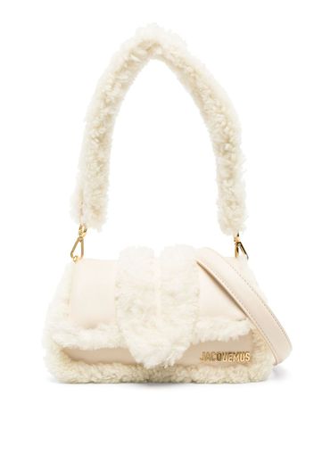 Jacquemus JACQUEMUS LE PETIT BAMBIMOU DOUX LTHR SHEARLING SHLDR BG - Nude