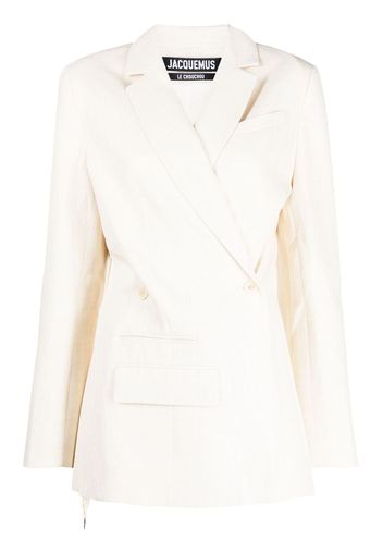 Jacquemus asymmetric double-breasted blazer - Nude