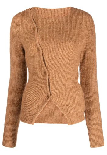 Jacquemus La maille Pau asymmetric cardigan - Braun