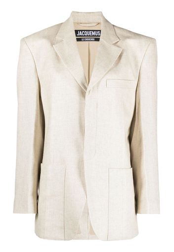 Jacquemus single breasted blazer - Nude