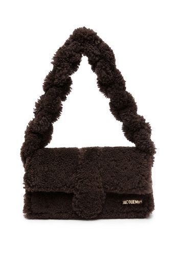 Jacquemus Le Bambidou shearling shoulder bag - Braun