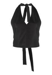 Jacquemus Le Linu halterneck cropped top - Schwarz