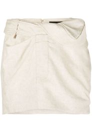 Jacquemus Bahia twist-detail miniskirt - Nude