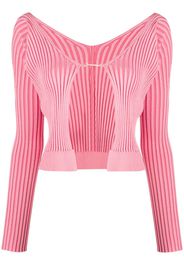 Jacquemus La Maille Pralù ribbed cardigan - Rosa