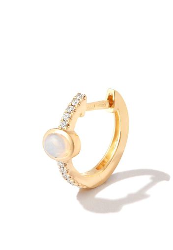 Jacquie Aiche 14kt yellow gold opal and diamond hoop earring