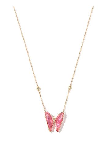 Jacquie Aiche 14kt yellow gold Butterfly tourmaline necklace