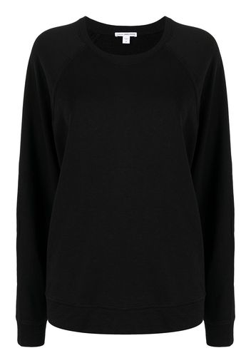 James Perse Sweatshirt mit lockerem Schnitt - Schwarz