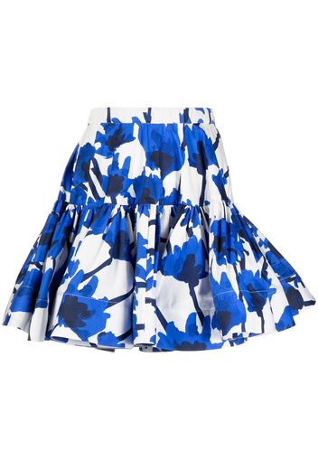 Jason Wu Geraffter Rock mit abstraktem Print - Blau