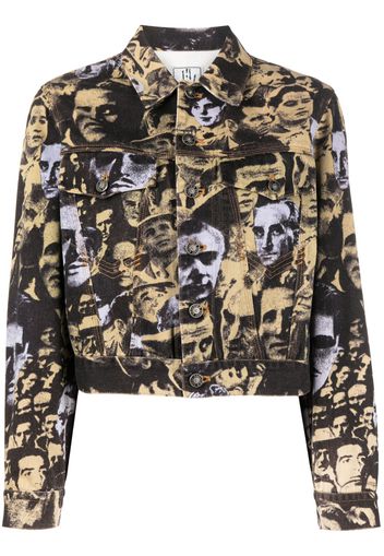 Jean Paul Gaultier Pre-Owned 1997 faces print denim jacket - Nude