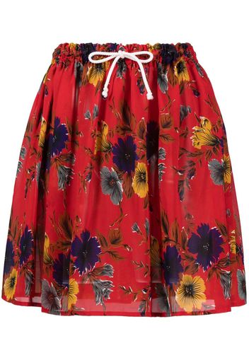 Jean Paul Gaultier Pre-Owned 1991 drawstring floral skirt - Rot