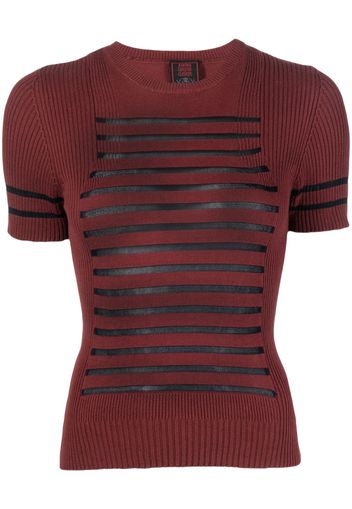 Jean Paul Gaultier Pre-Owned 1990s Gestreiftes Strickoberteil - Rot