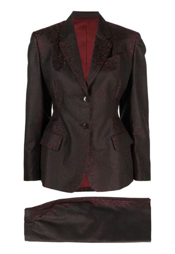 Jean Paul Gaultier Pre-Owned 2000 jacquard skirt suit - Rot