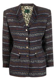 Jean Paul Gaultier Pre-Owned 1990s Jacquard-Blazer - Blau