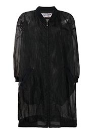 Jean Paul Gaultier Pre-Owned 1985 sheer zipped coat - Schwarz