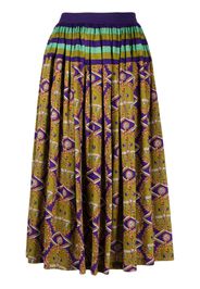 Jean Paul Gaultier Pre-Owned 1986 Republique Française print flared skirt - Grün