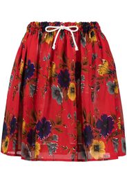 Jean Paul Gaultier Pre-Owned 1991 drawstring floral skirt - Rot