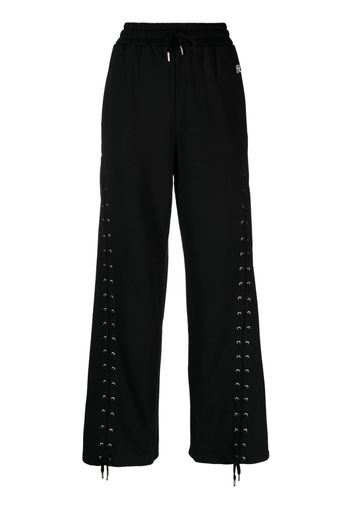 Jean Paul Gaultier lace-up wide-leg trousers - Schwarz