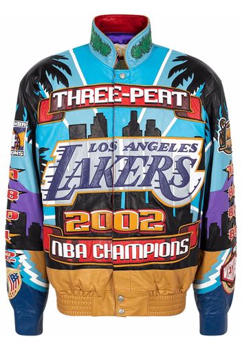 Jeff Hamilton x Lakers 2002 3Peat leather jacket - Blau