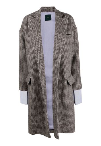 Jejia Katerine herringbone-pattern coat - Braun